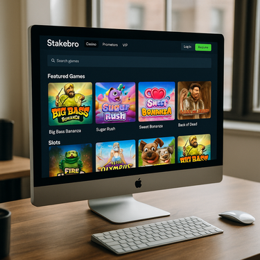 Stakebro Casino - Intuitive Platform Design - Desktop Interface