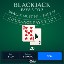 Stake - Blackjack Game - Classic Card Casino Game