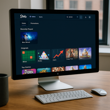 Stake Casino - Desktop Platform Interface - Modern Design
